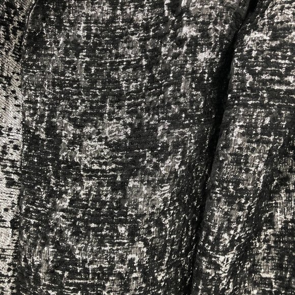 Eileen Fisher Metallic Jacquard Blazer Jacket Black SilverM Polyester Wool Mix - Picture 3 of 7